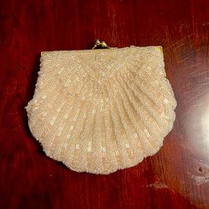 Vintage La Regale Beaded Evening Purse with Gold Clasp and Chain
